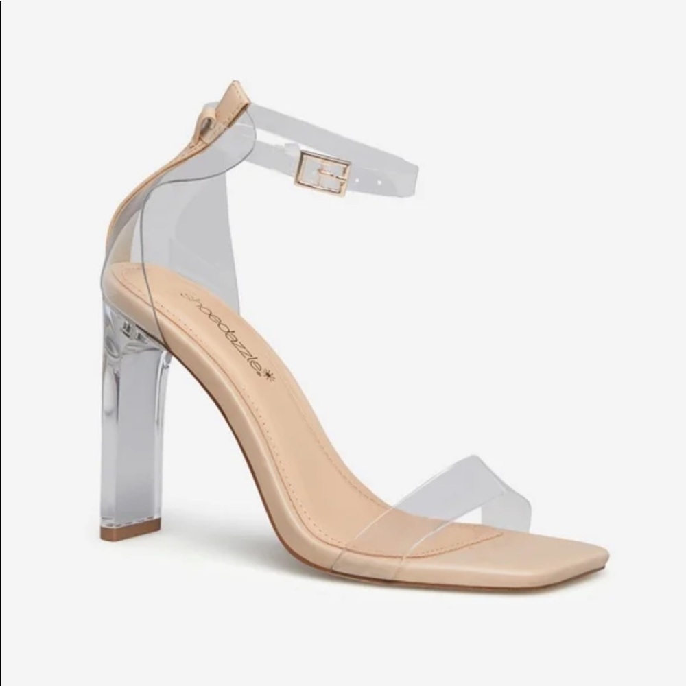 NWT PVC Block Heeled Sandals